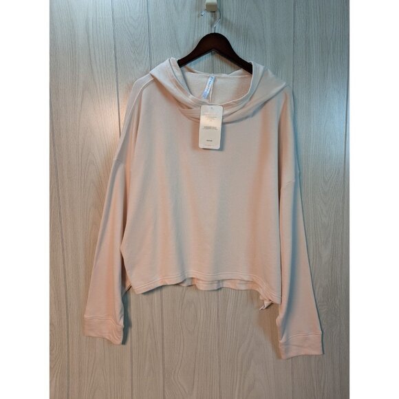 Fabletics Size 4X Womens Orange Light Weight Flowy Crop Athletic Hoodie New - Picture 1 of 5